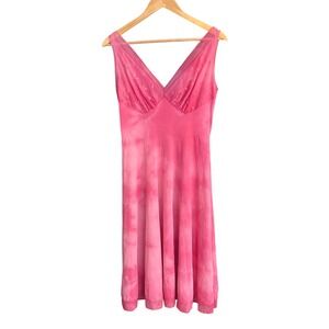 Vintage Vanity Fair Pink Tie Dye Nightgown Barbiecore Fairycore Dress 34